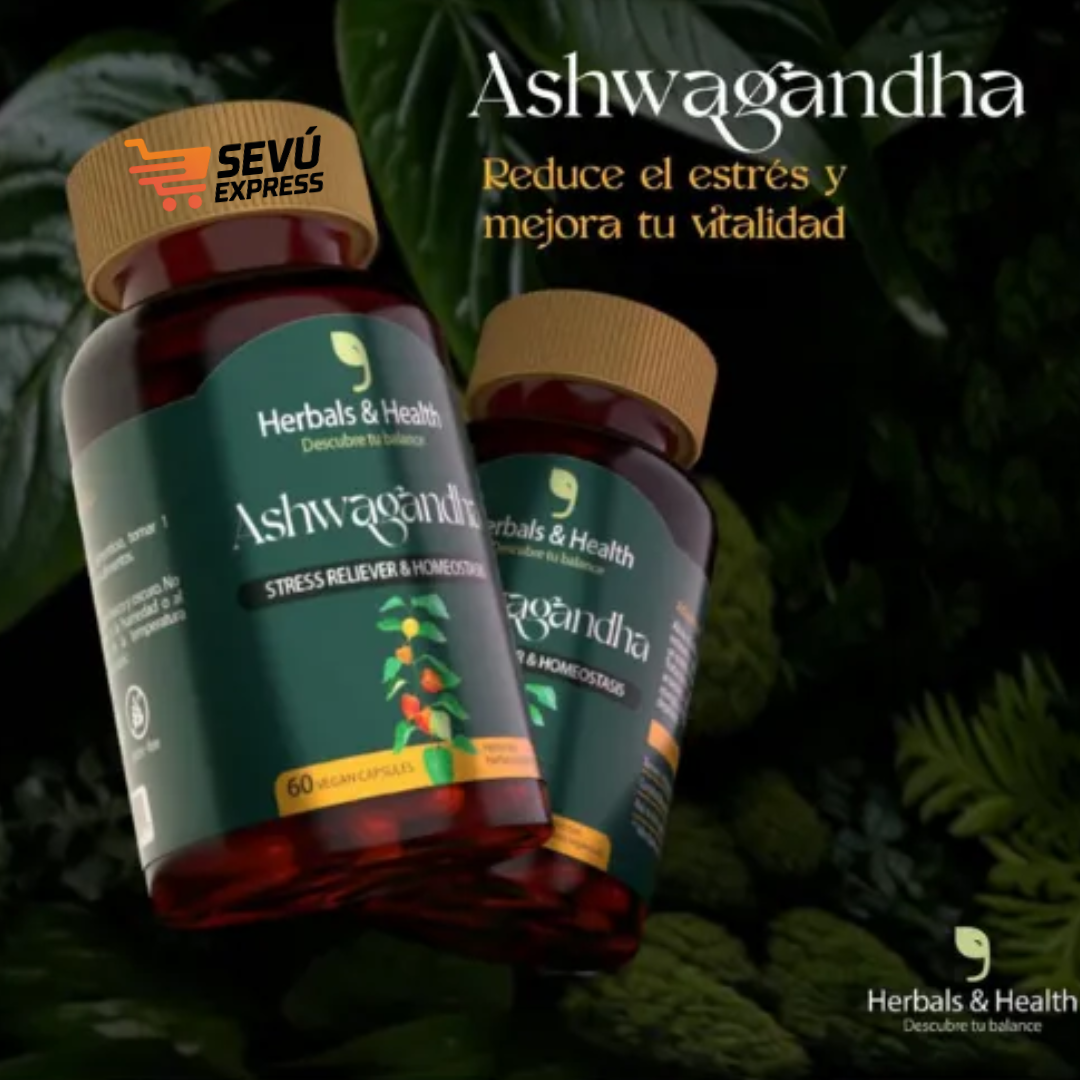 Ashwagandha 60 Cápsulas – Manejo Natural del Estrés y Bienestar Diario