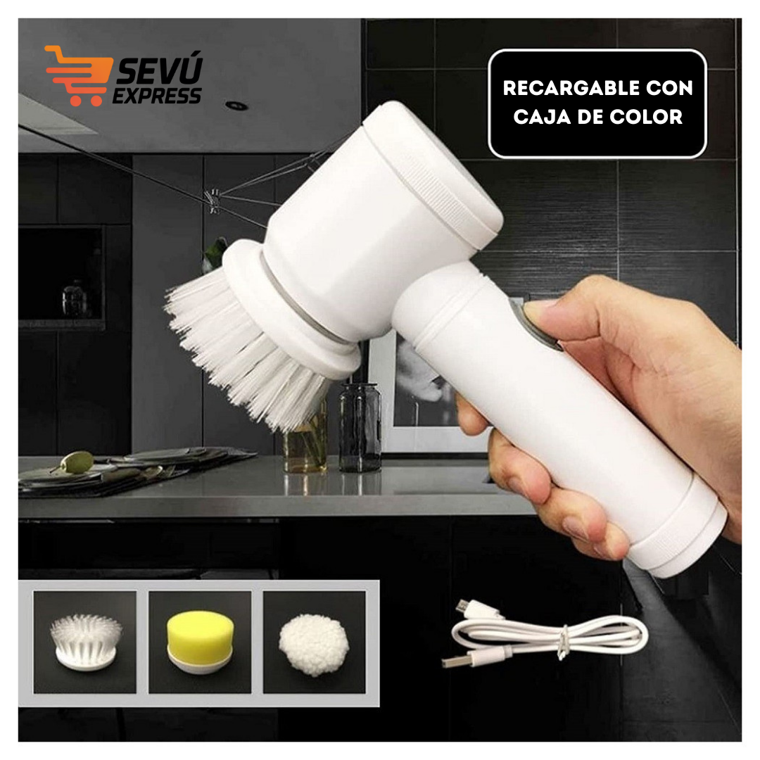 Cepillo Eléctrico 3 en 1 – Limpieza Profunda Sin Esfuerzo
