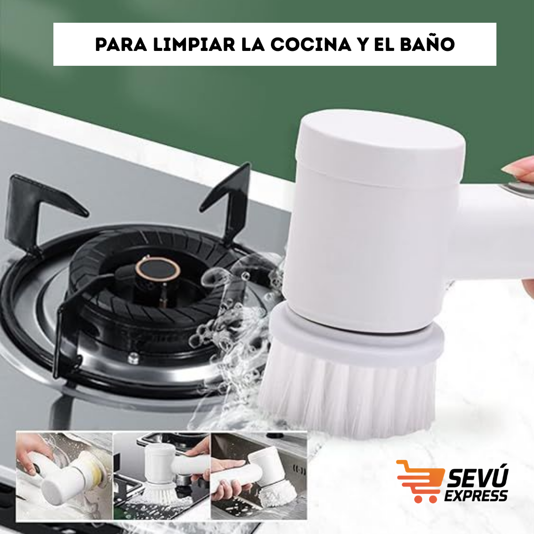 Cepillo Eléctrico 3 en 1 – Limpieza Profunda Sin Esfuerzo