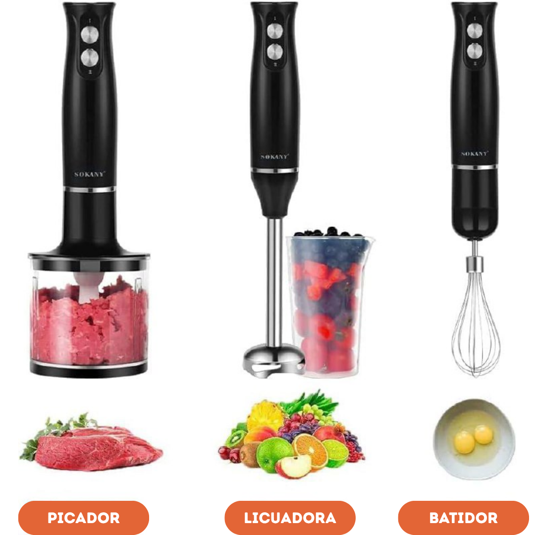 Batidora Raf Multifuncional 4 en 1 – Cocina Más Rápido, Con Menos Esfuerzo