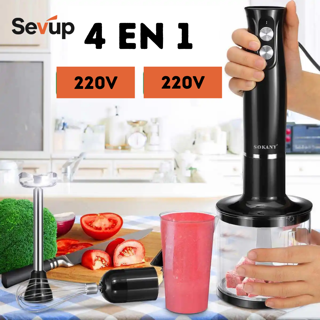 Batidora Raf Multifuncional 4 en 1 – Cocina Más Rápido, Con Menos Esfuerzo